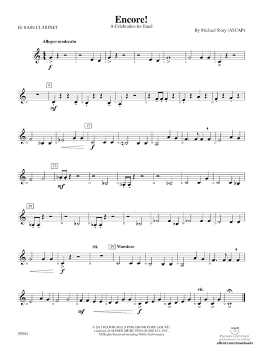 Encore clarinet top