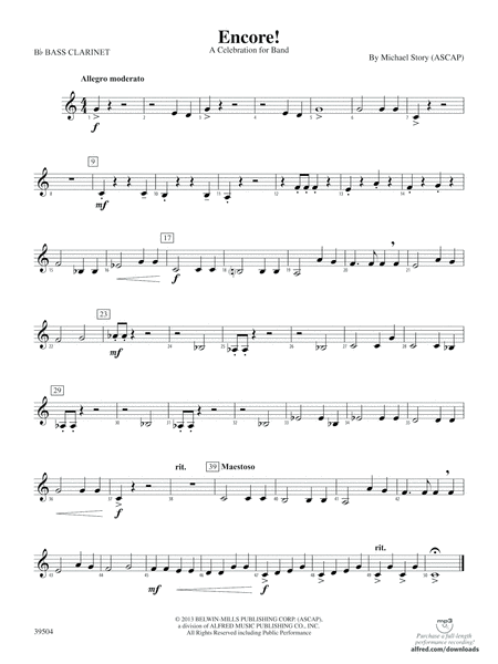 Encore!: B-flat Bass Clarinet