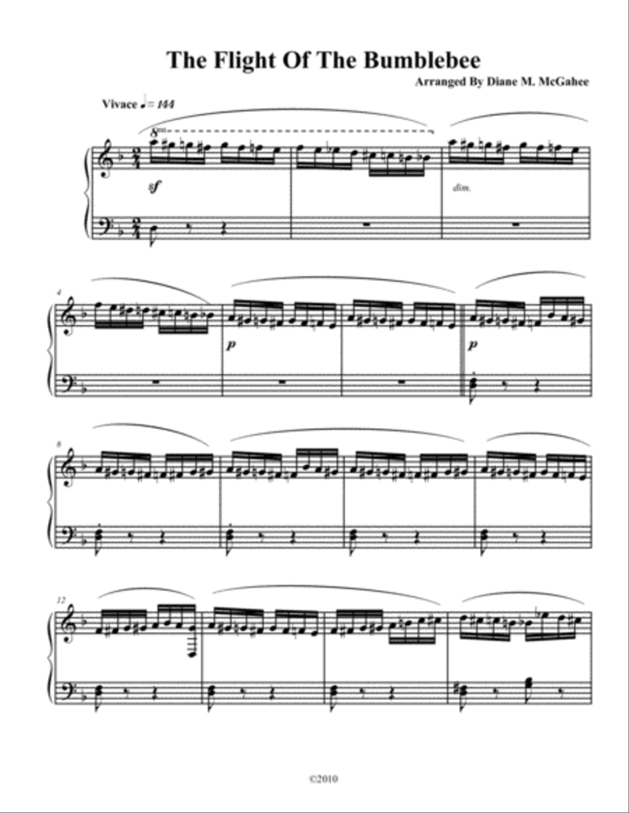 Flight Of The Bumblebee School and Community scores gallery preview page 1