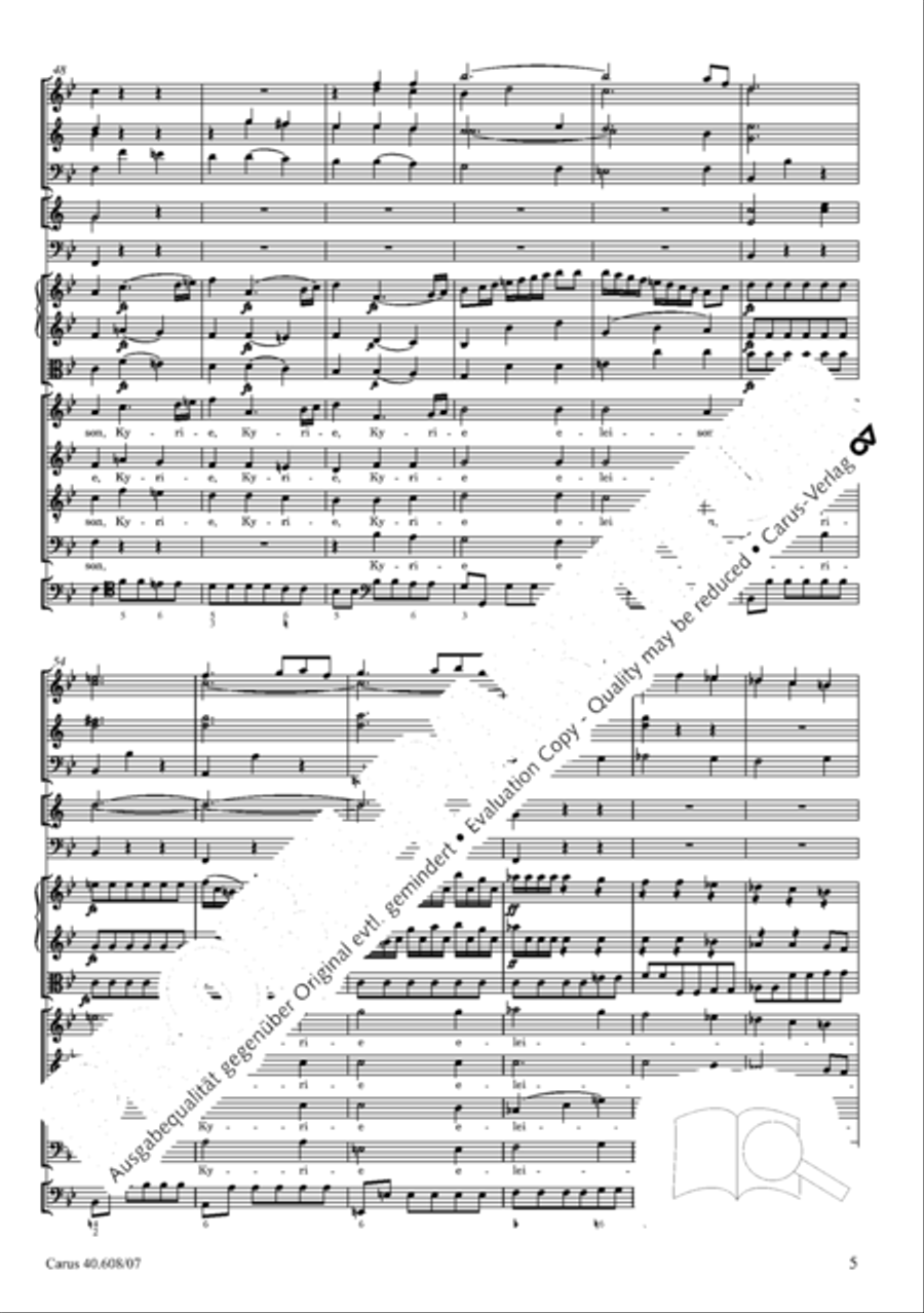 Missa Sancti Bernardi von Offida in B 4-Part scores gallery preview page 20