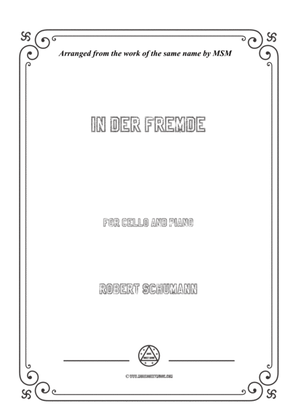 Book cover for Schumann-In der Fremde,for Cello and Piano