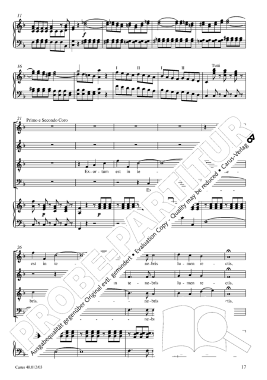 Beatus vir (How blest is he) Psalm 111 4-Part scores gallery preview page 18