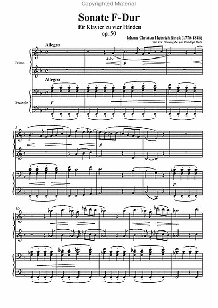 Deux Sonates pour Pianoforte à quatre mains op. 50 u. 86 -"d'un difficulté progressive"-