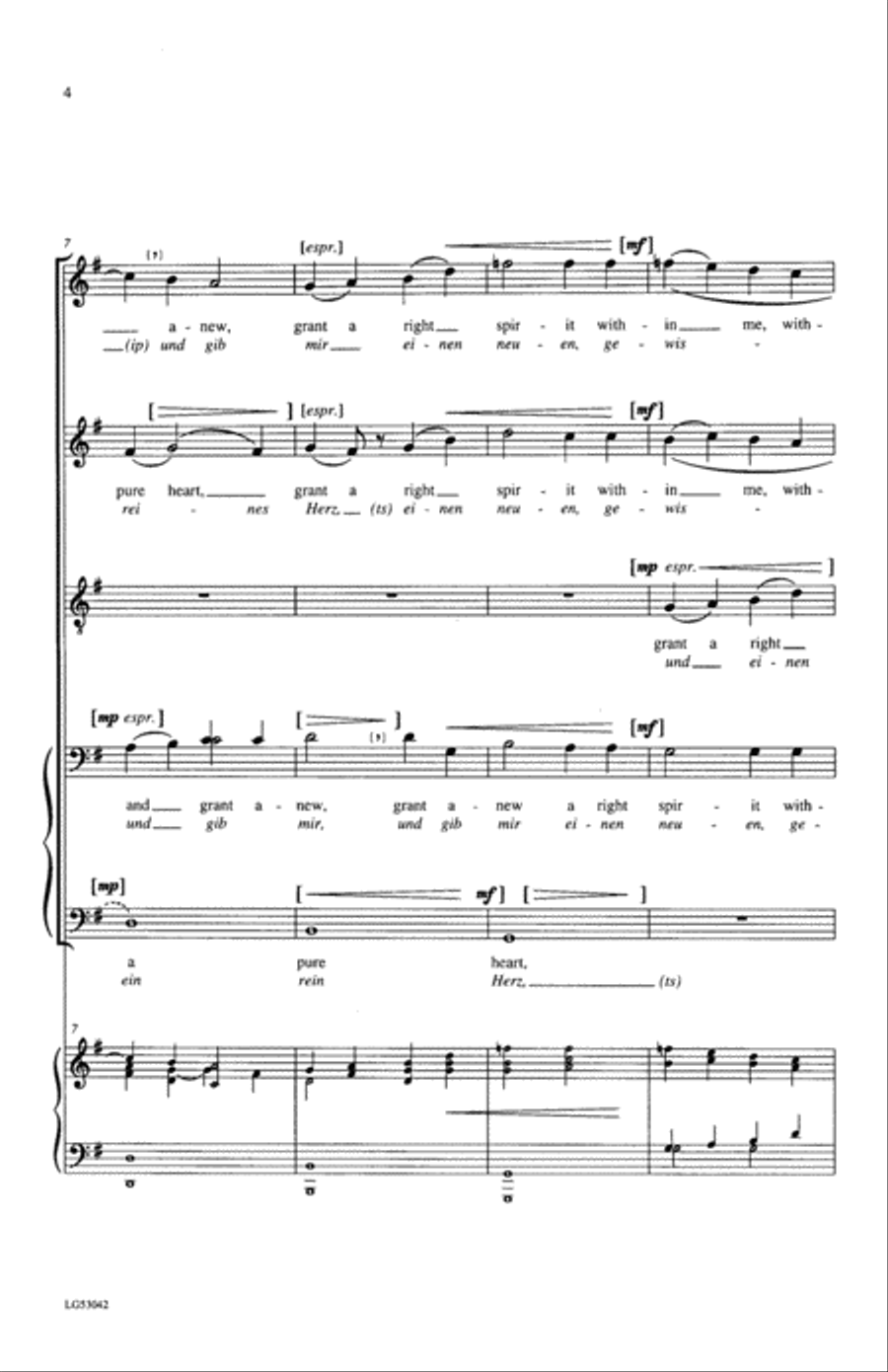 Create in Me, O God (Schaffe in mir, Gott) 4-Part scores gallery preview page 3