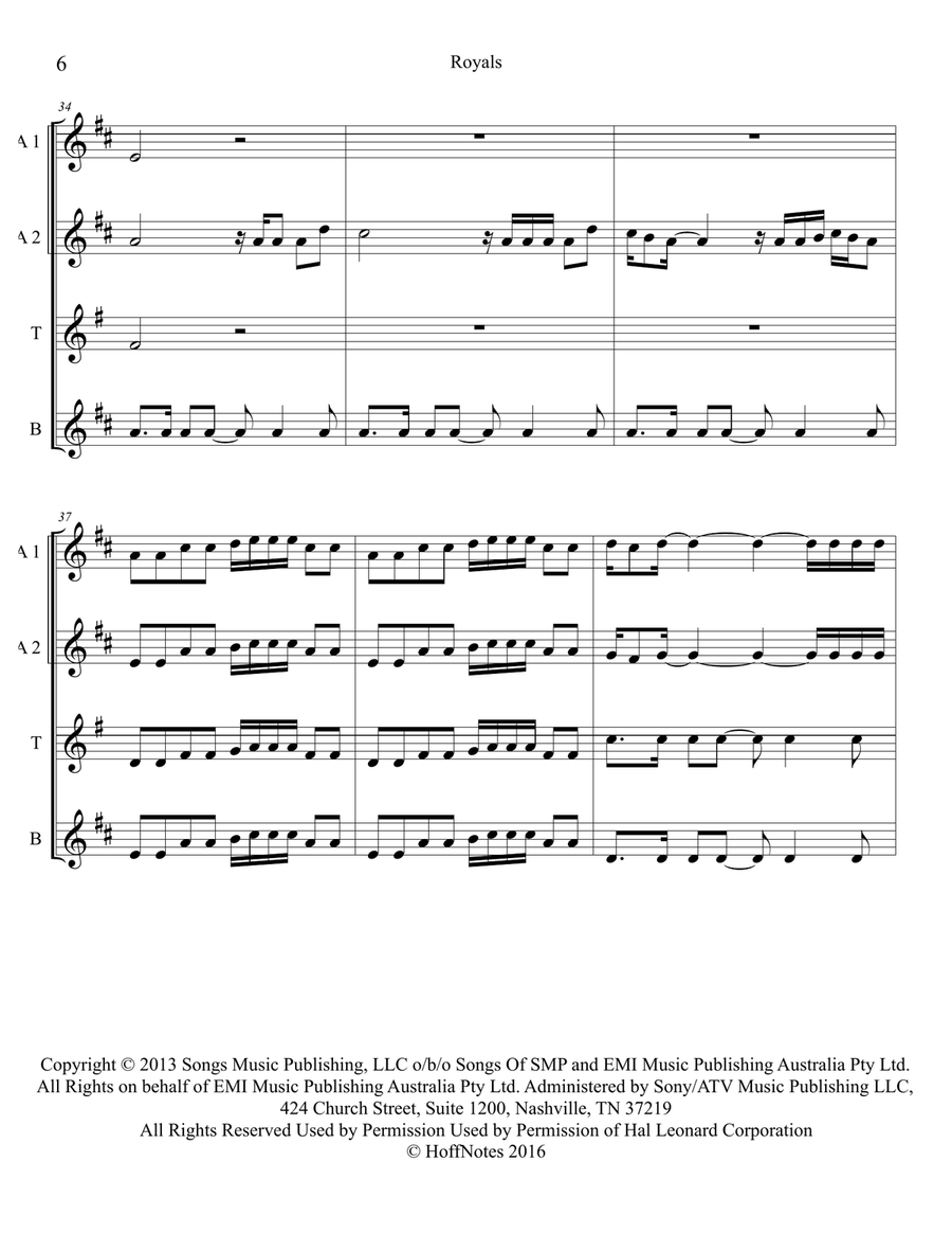 Royals Woodwind Quartet scores gallery preview page 6
