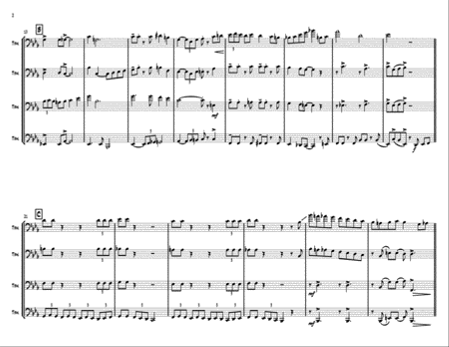 It's Beginning To Look Like Christmas Brass Ensemble scores gallery preview page 2