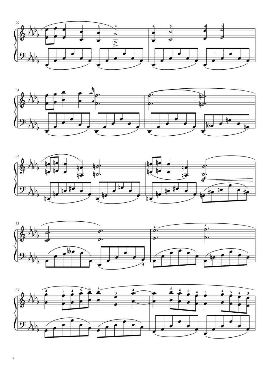 Chopin - Nocturne Op.9 No.1 (B Flat Minor) - Original With Fingering for Piano Solo Piano Solo scores gallery preview page 4