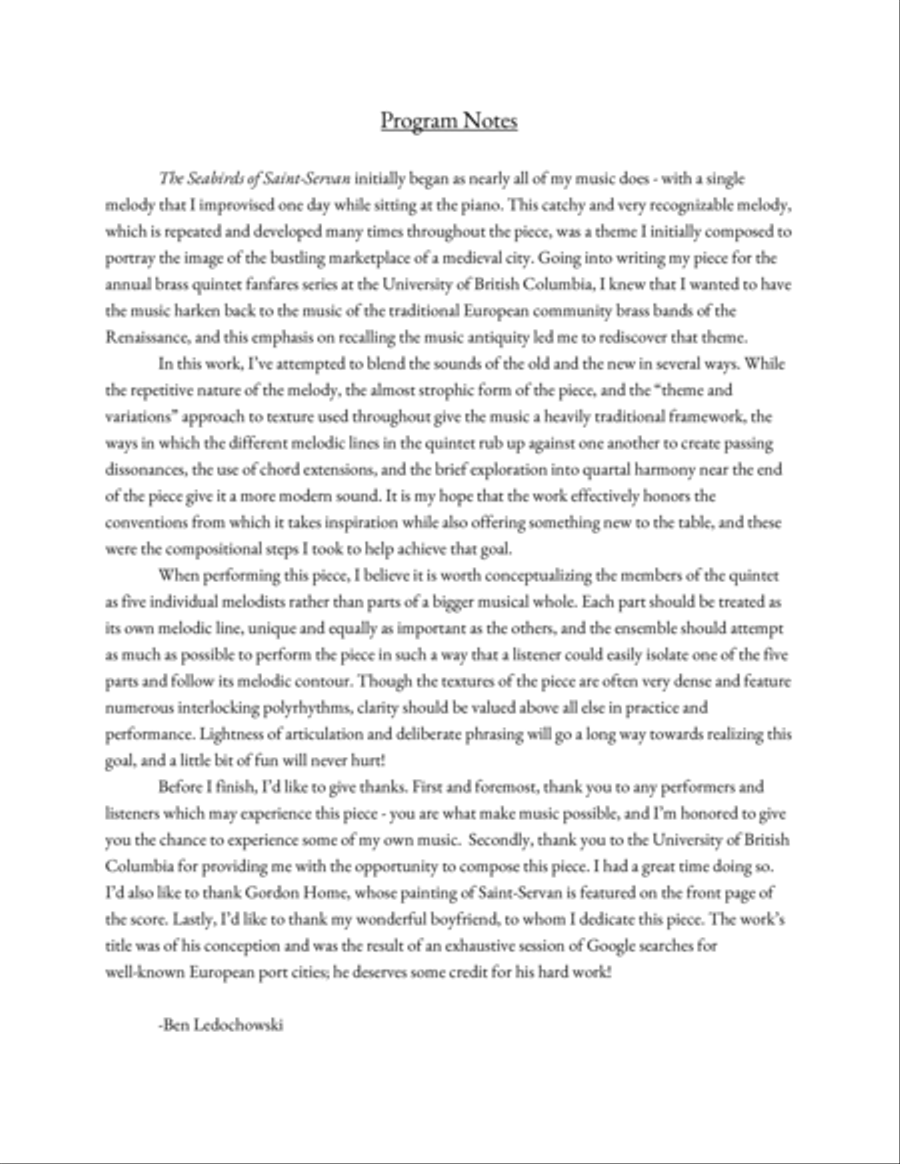 The Seabirds of Saint-Servan Brass Ensemble scores gallery preview page 2