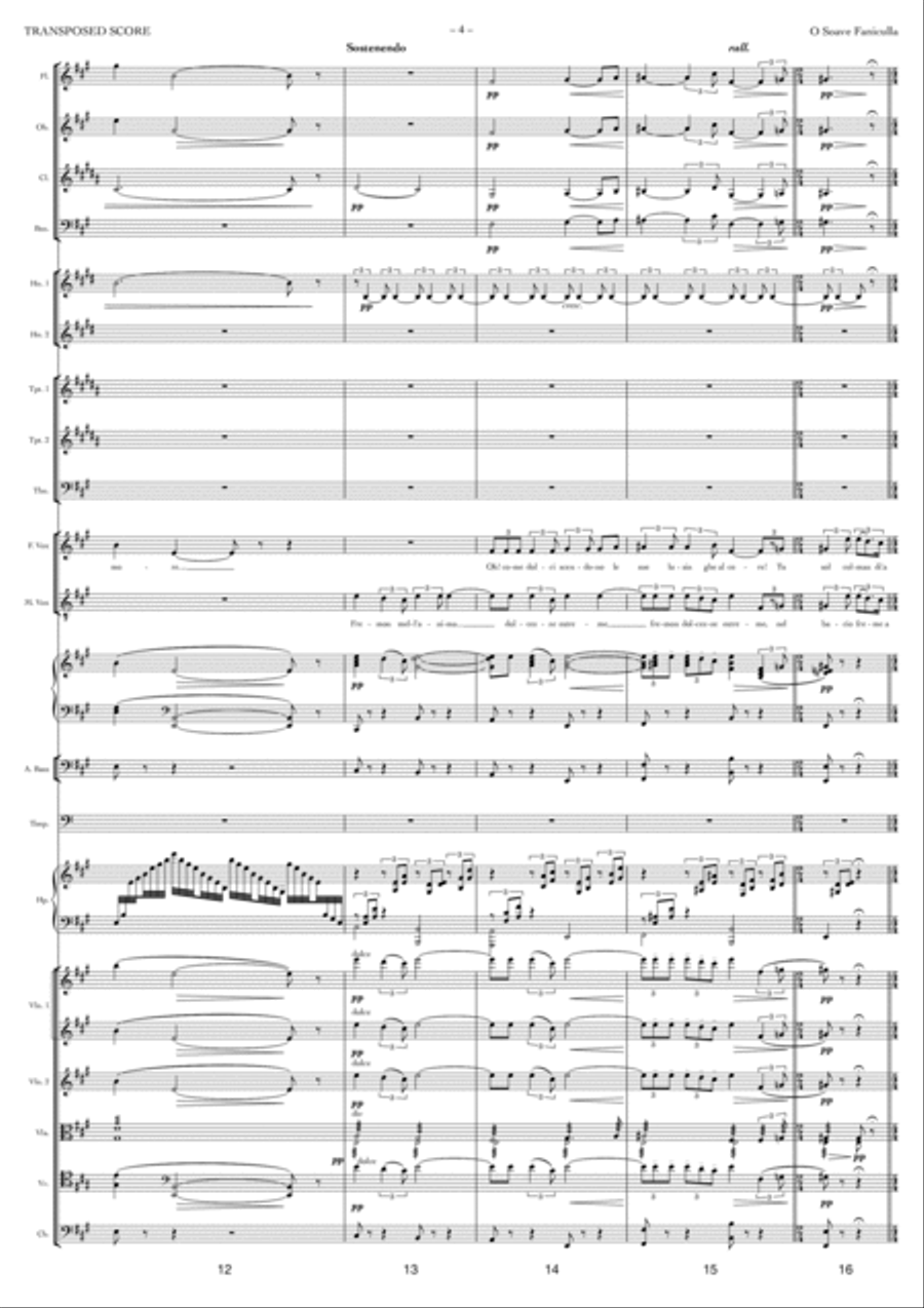 O Soave Fanciulla Full Orchestra scores gallery preview page 4