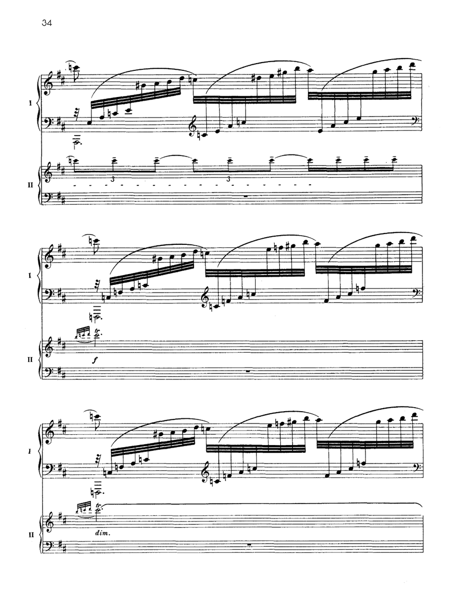 Fantaisie-tableaux (Suite No. 1), Opus 5 - II. La nuit, l'amour - Piano Duo (2 Pianos, 4 Hands) Piano Duet scores gallery preview page 3