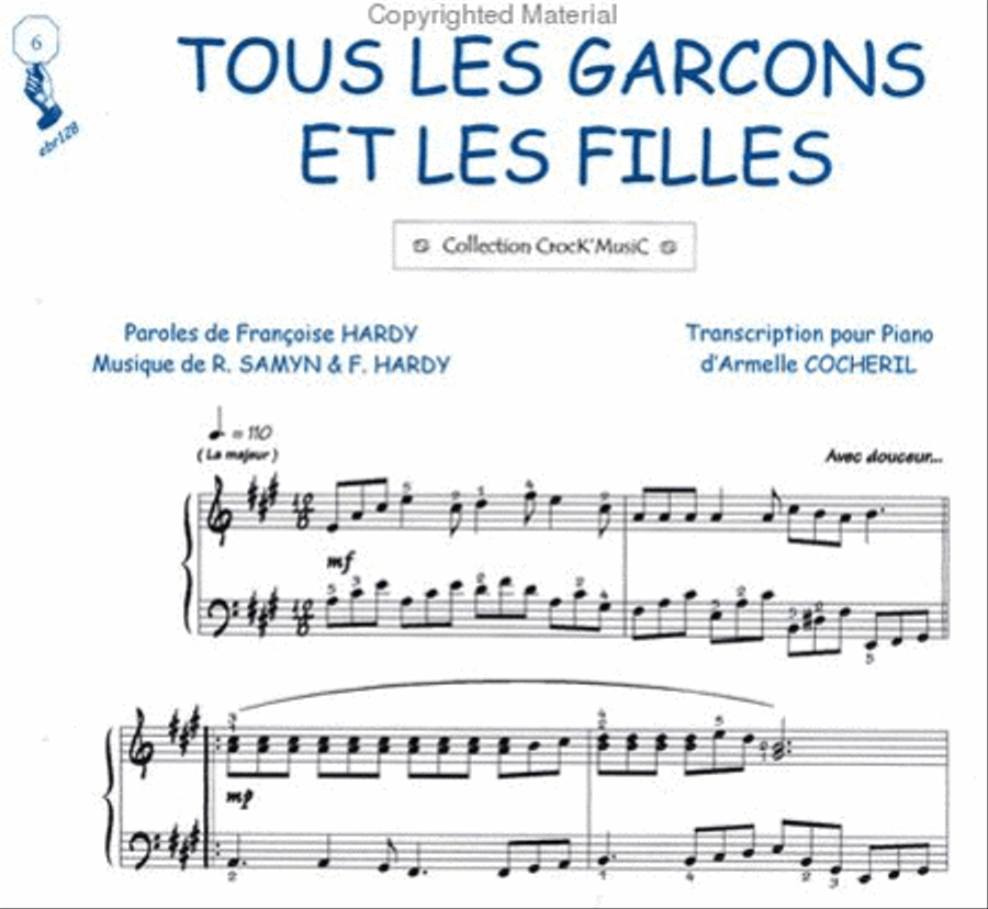 Tous les garçons et les filles de mon age (Collection CrocK'MusiC) Piano Solo scores gallery preview page 2
