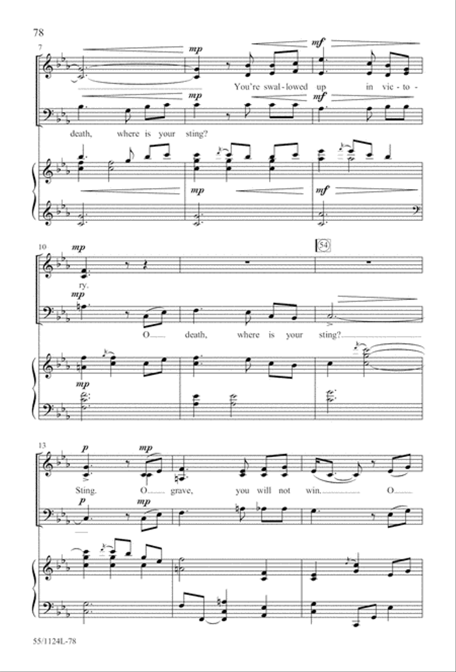 Come, Touch the Robe 3-Part scores gallery preview page 79