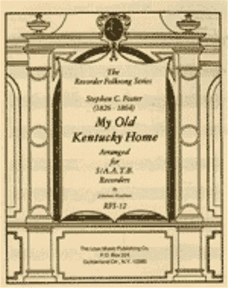 My Old Kentucky Home Recorder scores gallery preview page 1