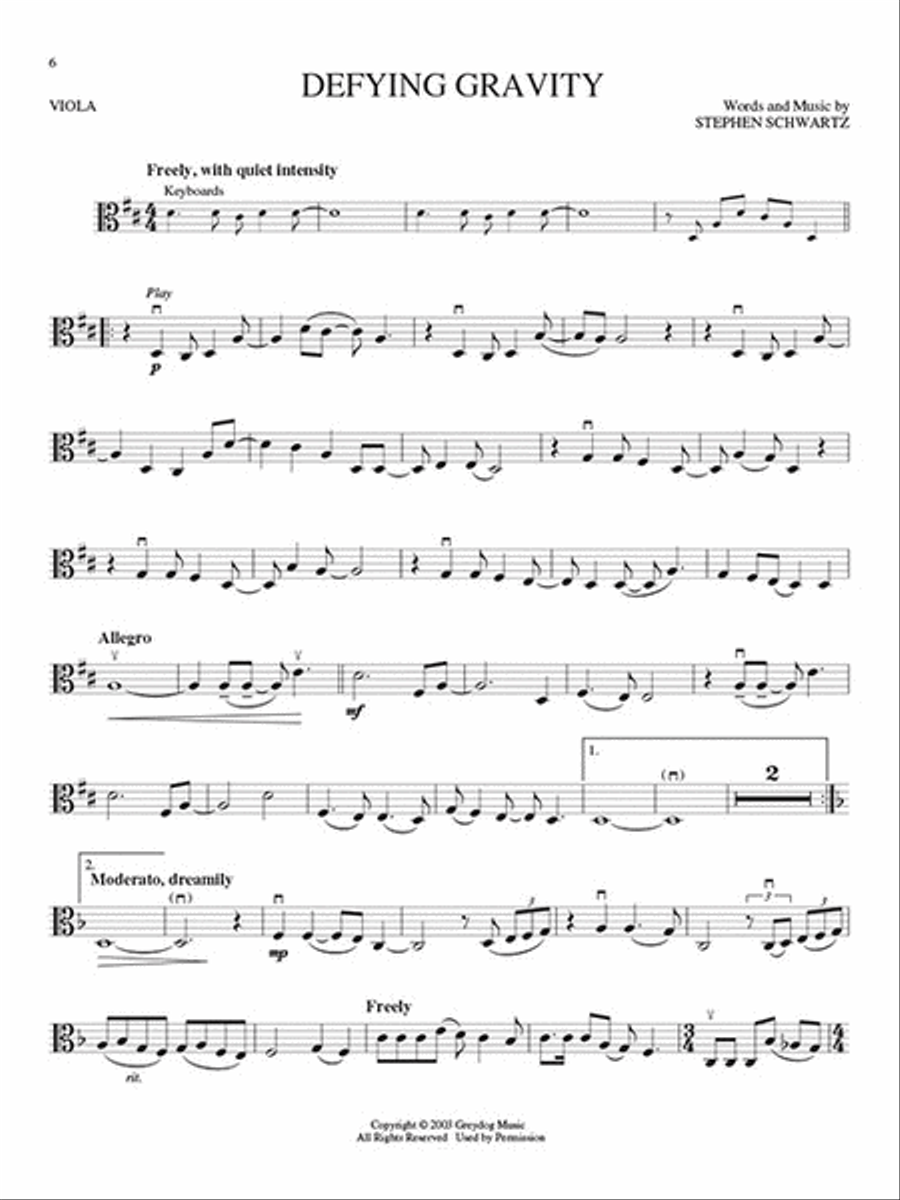 Wicked Viola Solo scores gallery preview page 4