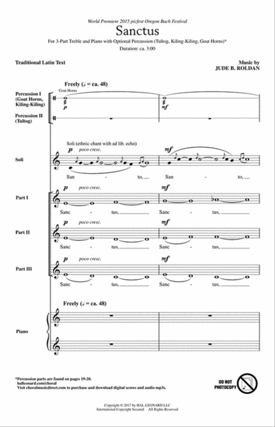 Sanctus Sanctus 3-Part scores gallery preview page 2