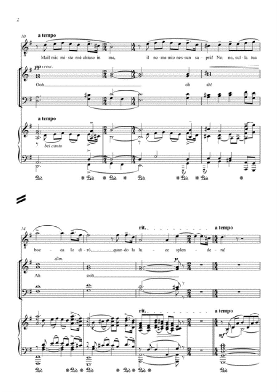 Nessun Dorma Nessun Dorma 4-Part scores gallery preview page 2