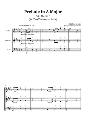 Book cover for Prelude Op. 28, No. 7 (Two Violins and Cello) - Frédéric Chopin