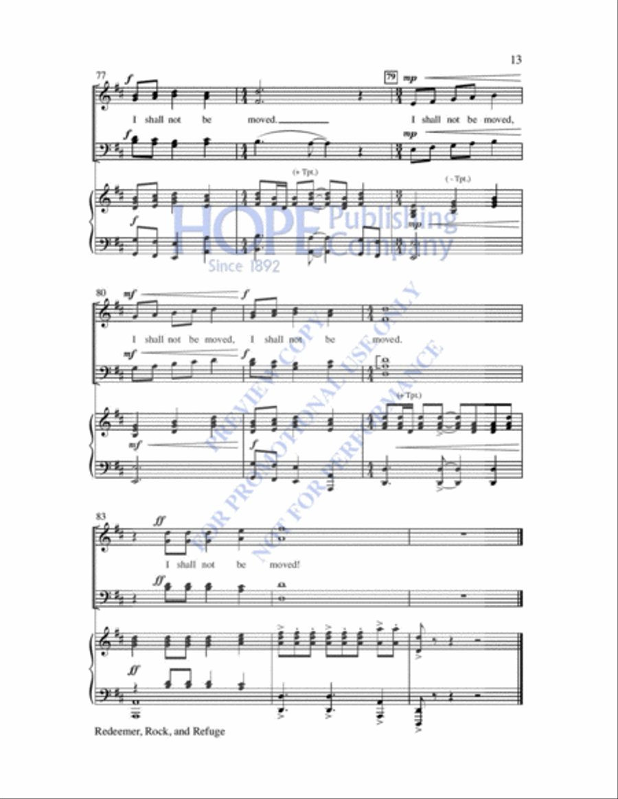 Redeemer, Rock, and Refuge 4-Part scores gallery preview page 14