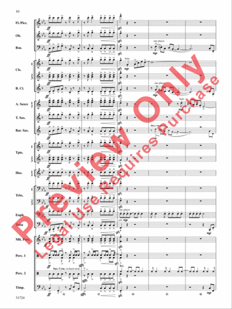Choreography (score only) Concert Band scores gallery preview page 11