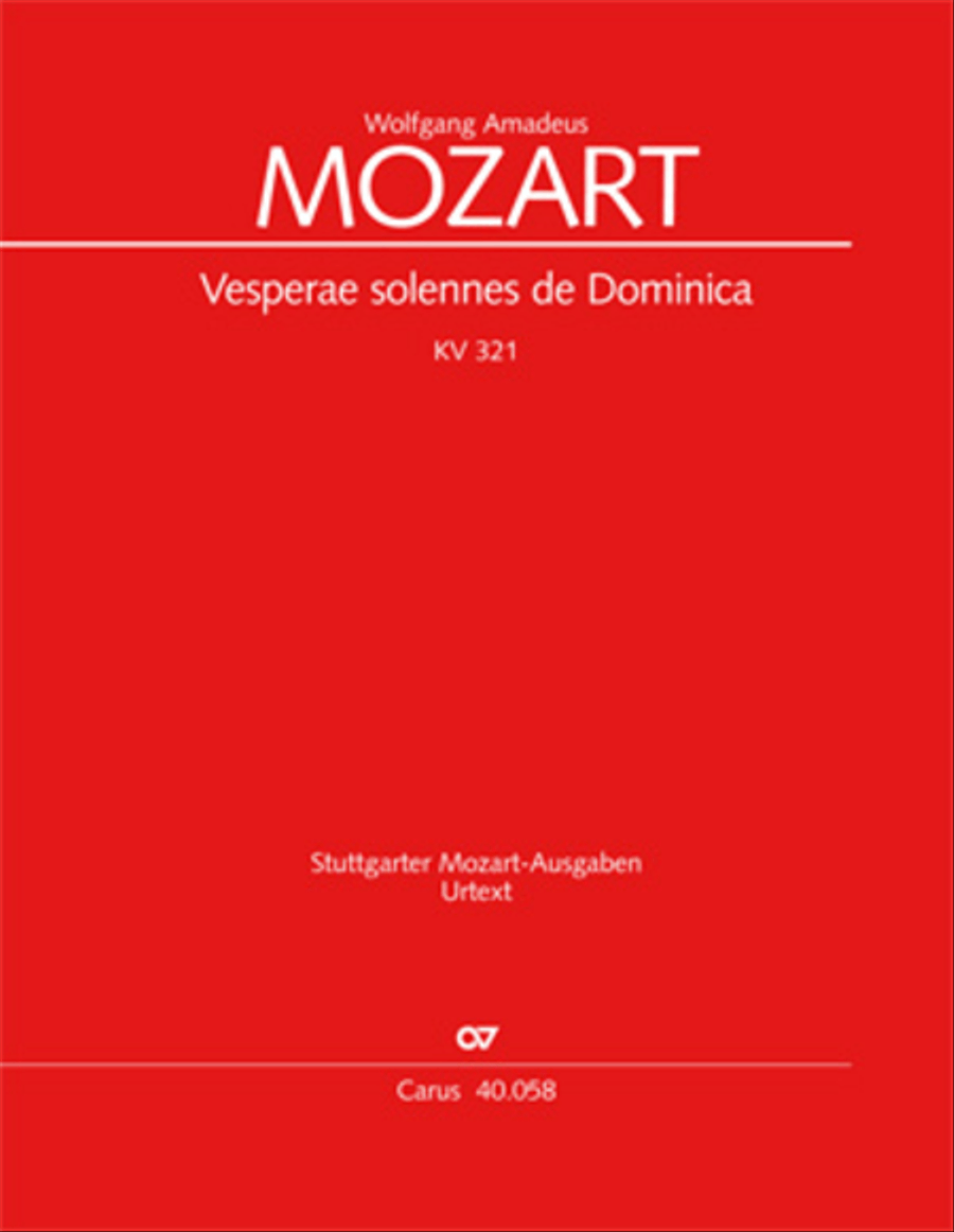 Vesperae solennes de Dominica 4-Part scores gallery preview page 1