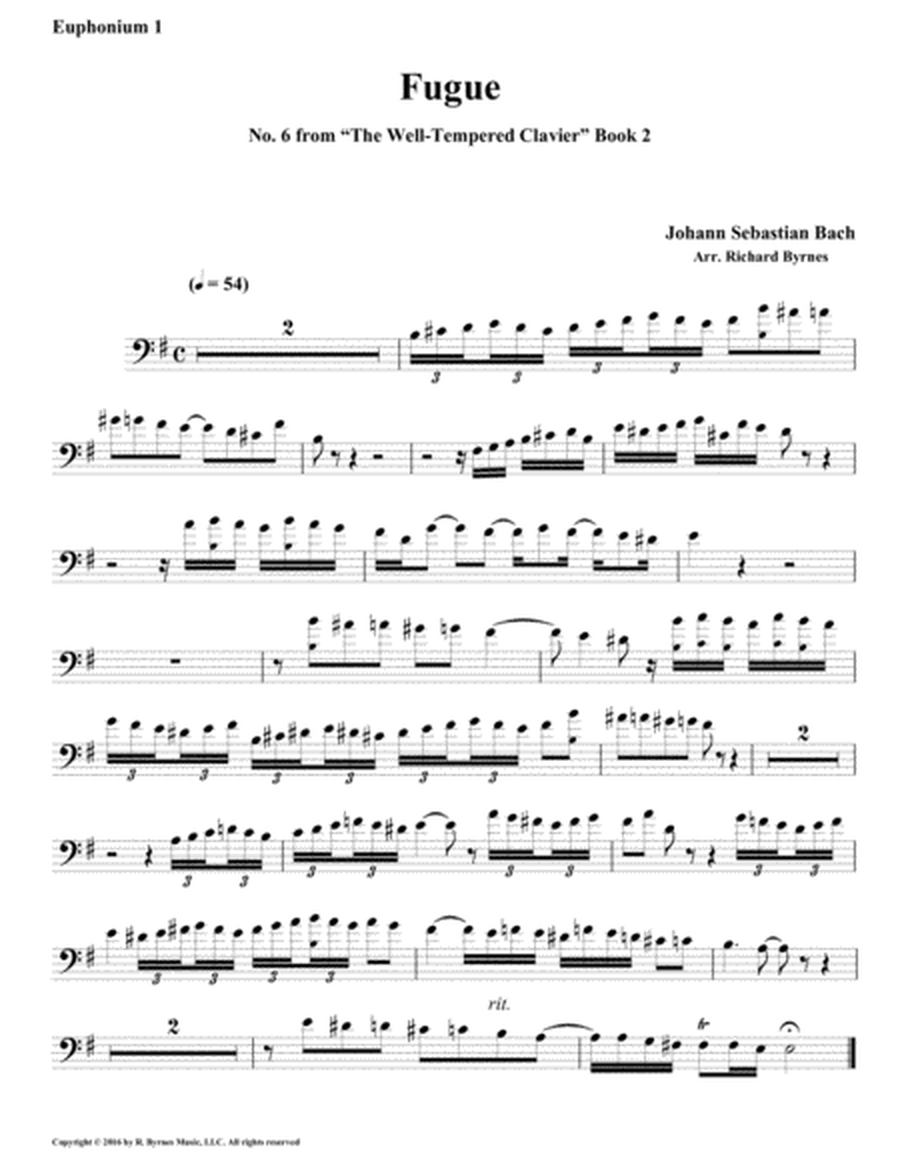 Fugue 06 from Well-Tempered Clavier, Book 2 (Euphonium-Tuba Quintet) image number null