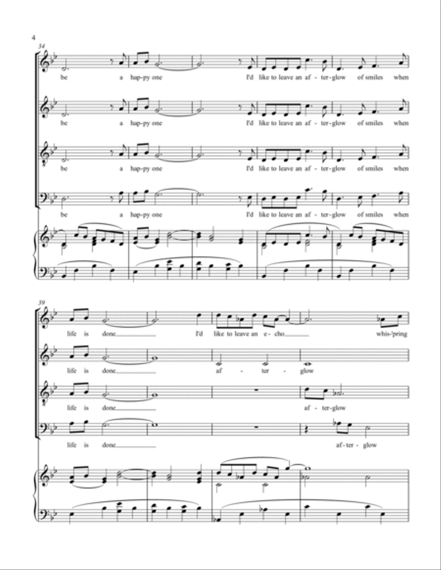 Afterglow Afterglow 4-Part scores gallery preview page 4