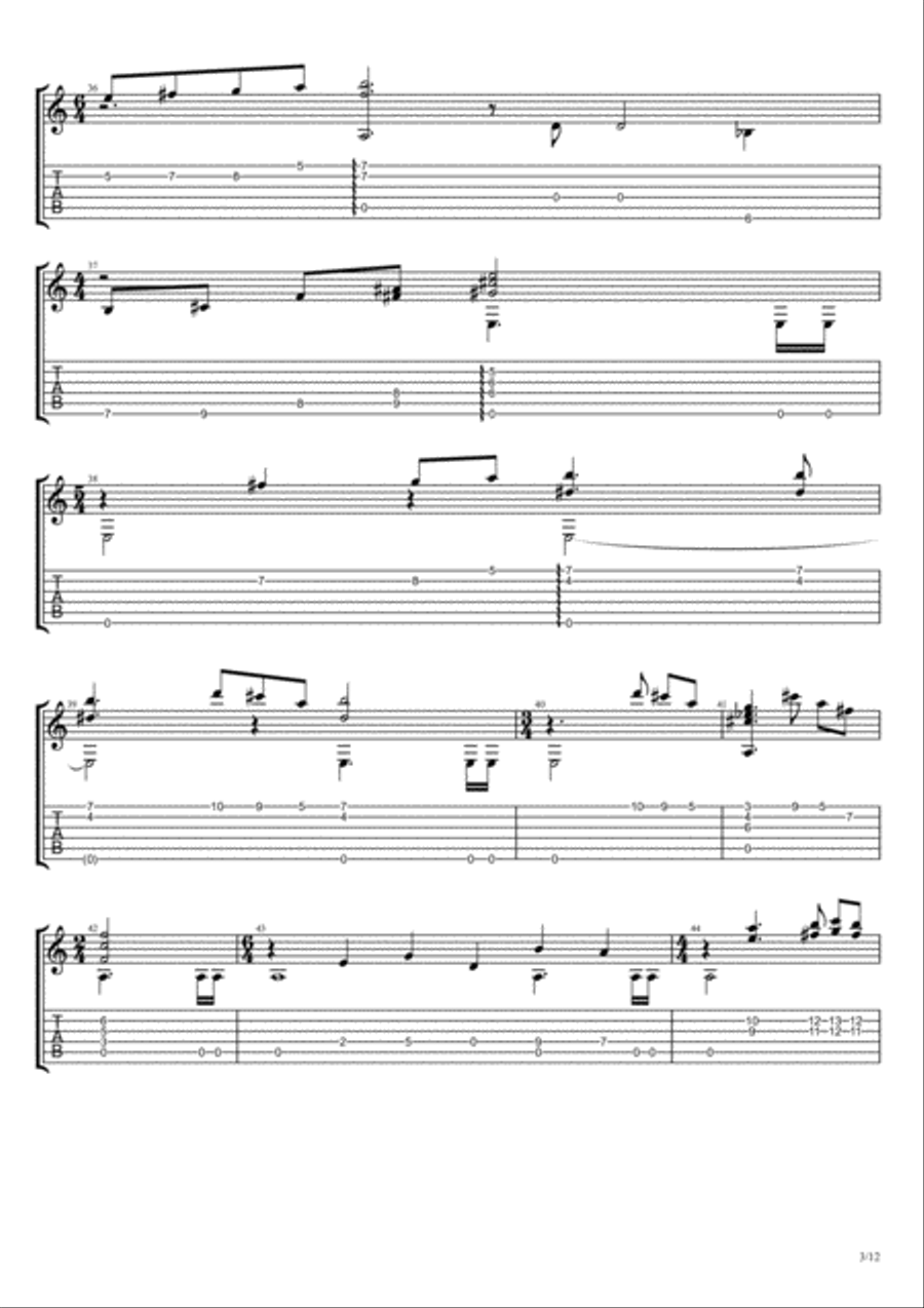 Fantasia per chitarra op. 36 Classical Guitar scores gallery preview page 3