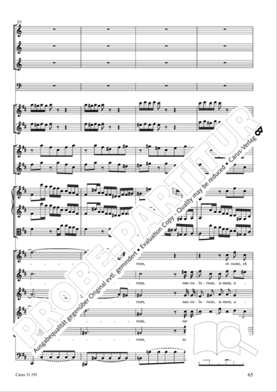 Gloria in excelsis Deo SSATB scores gallery preview page 65