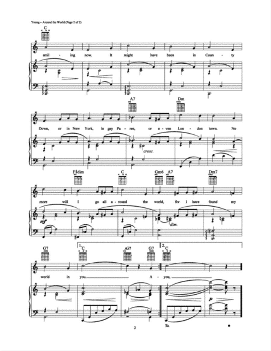 Around the World Piano, Vocal, Guitar scores gallery preview page 2