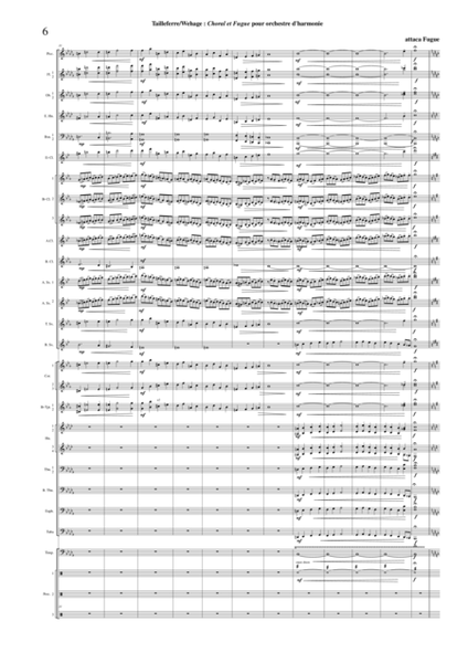 Germaine Tailleferre : Choral et Fugue, arranged for concert band by Paul Wehage - full score