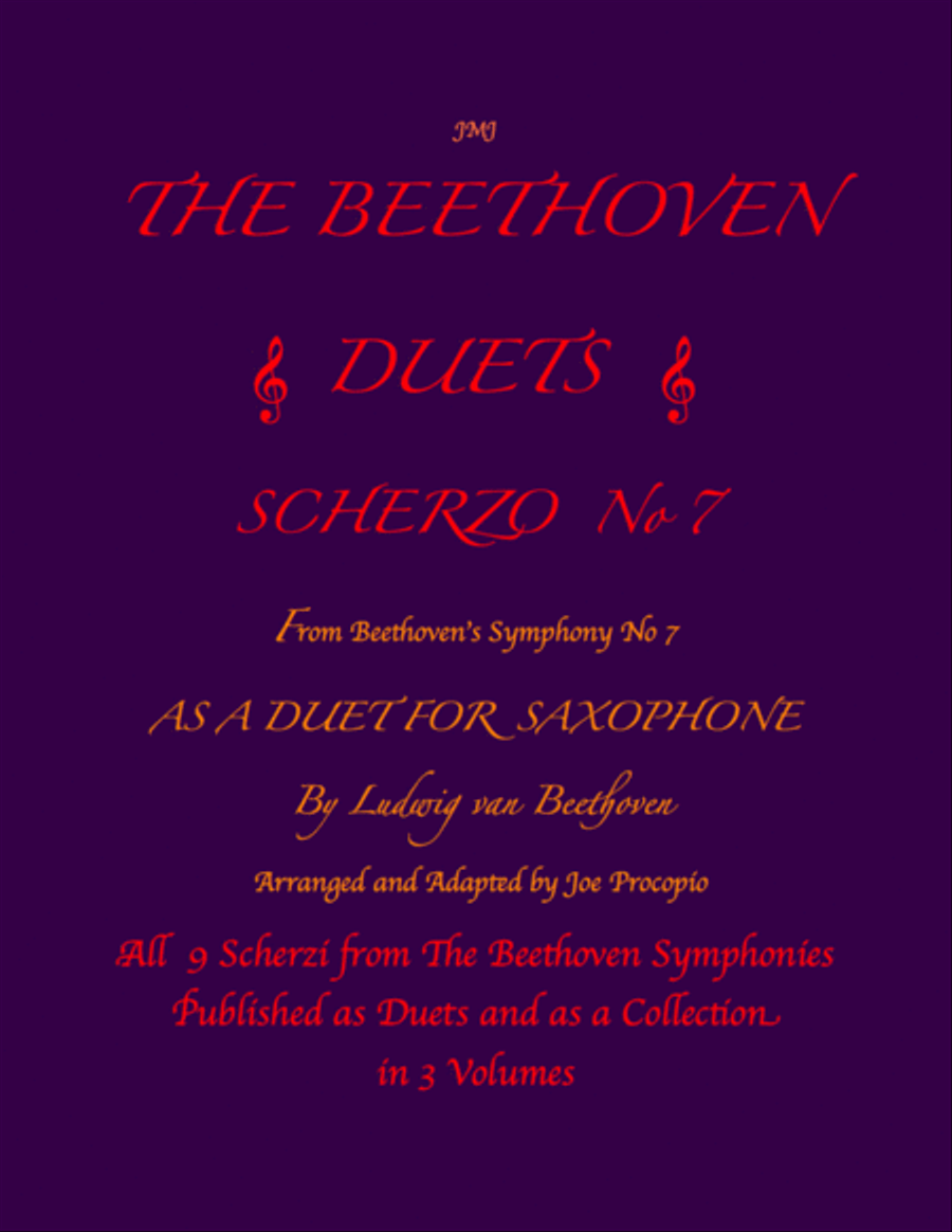 The Beethoven Duets For Saxophone Volume 3 Scherzi 7, 8 and 9 Woodwind Quartet scores gallery preview page 3