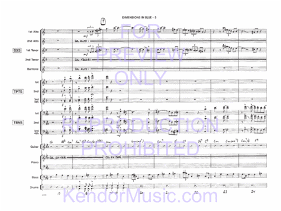 Dimensions In Blue Dimensions In Blue Jazz Ensemble scores gallery preview page 4