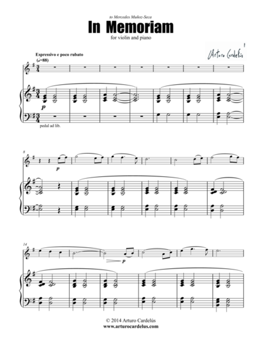 In Memoriam String Duet scores gallery preview page 1