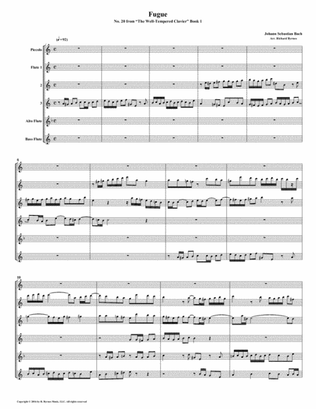 Fugue 20 from Well-Tempered Clavier, Book 1 (Flute Sextet)