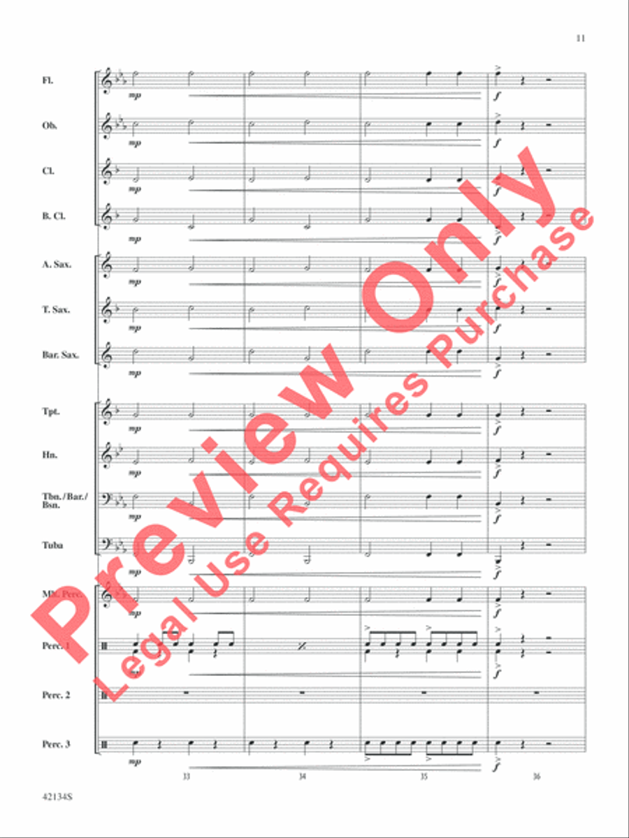 Warp Speed Concert Band scores gallery preview page 11
