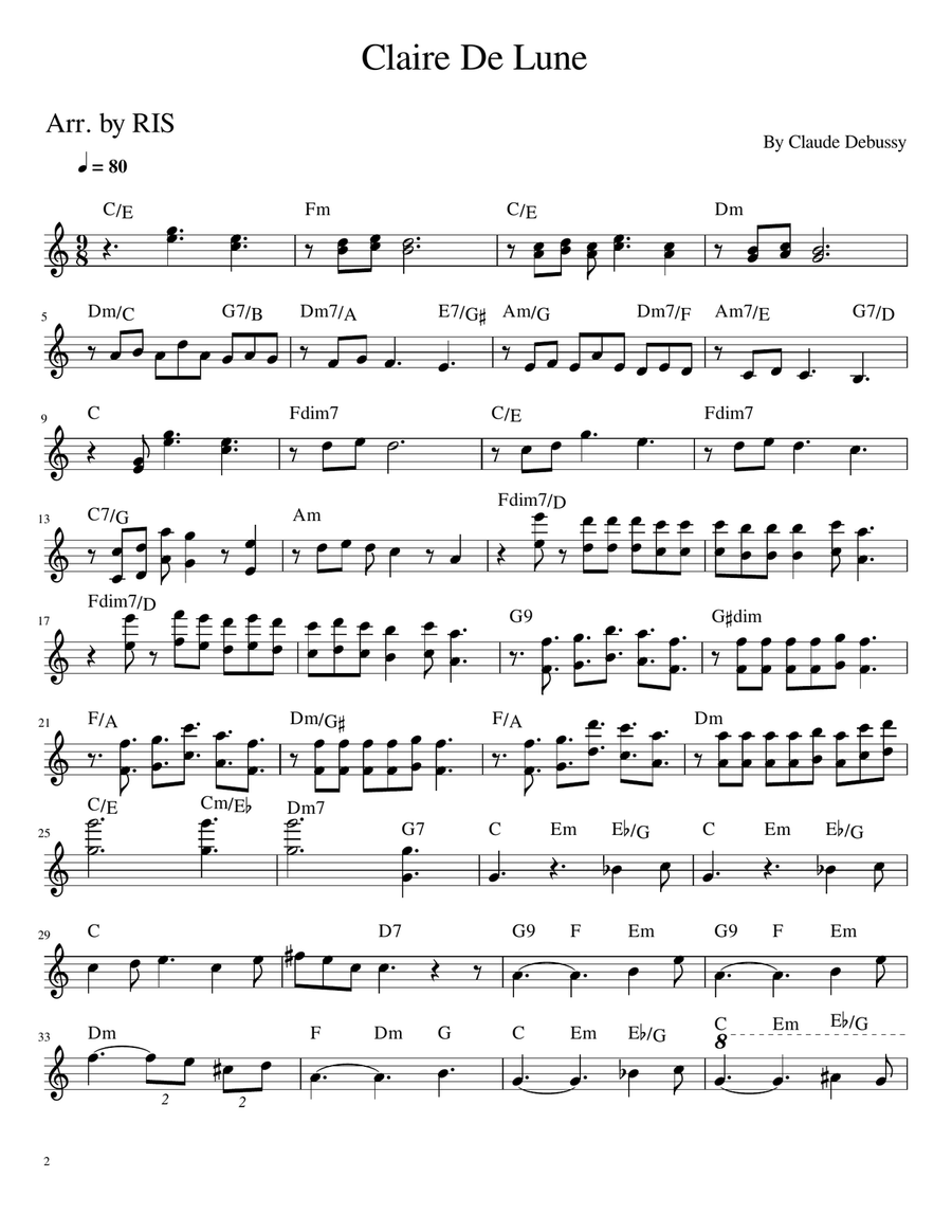 Claire De Lune Chamber Music scores gallery preview page 2