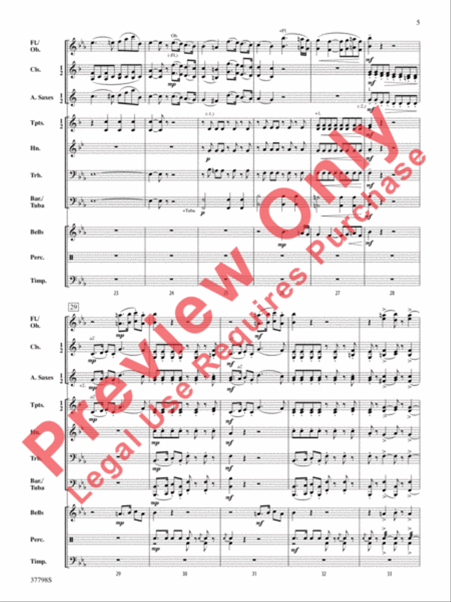 Romance, Opus 40 Concert Band scores gallery preview page 5
