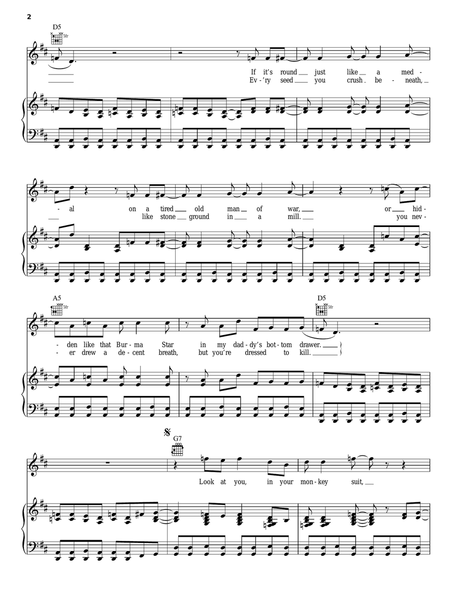 Monkey Suit Monkey Suit Piano, Vocal, Guitar scores gallery preview page 2