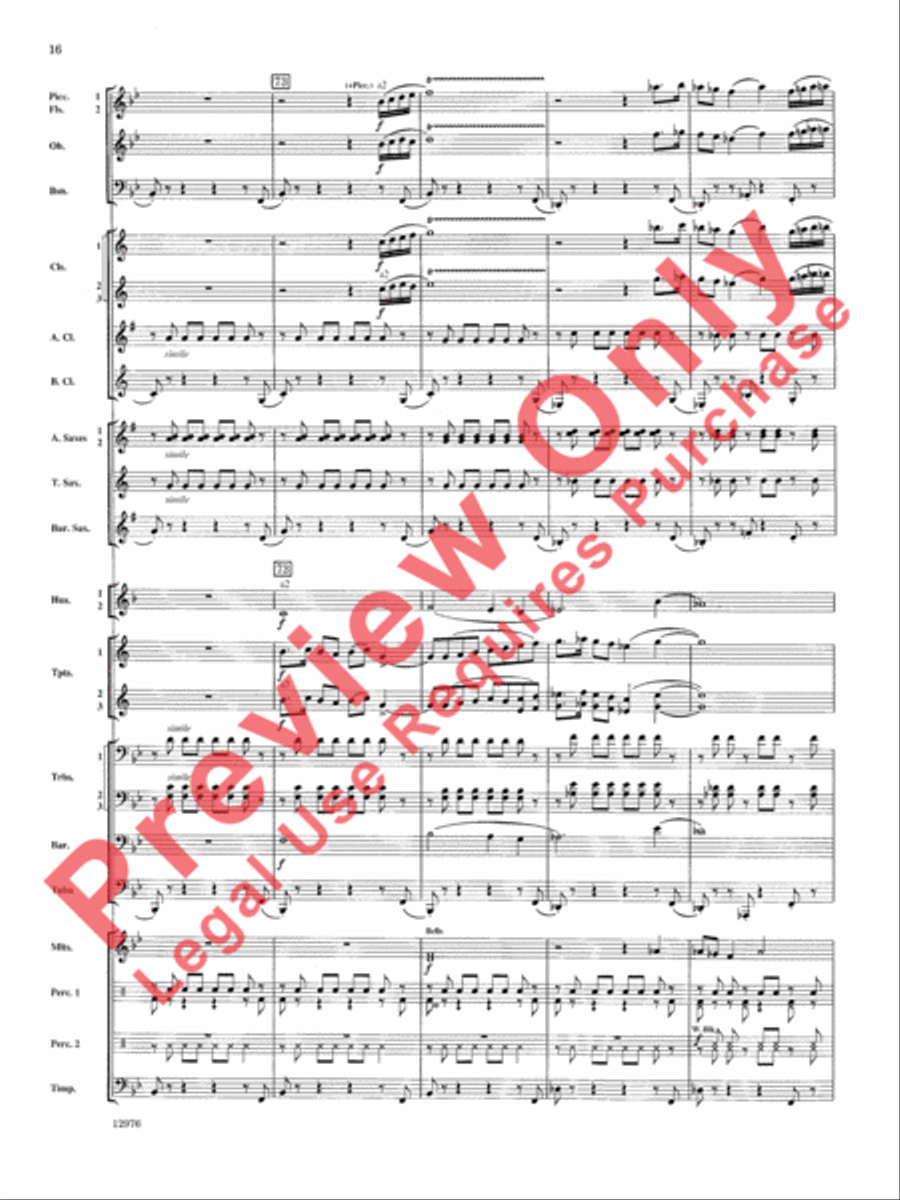 Fantasy on Yankee Doodle Concert Band scores gallery preview page 17