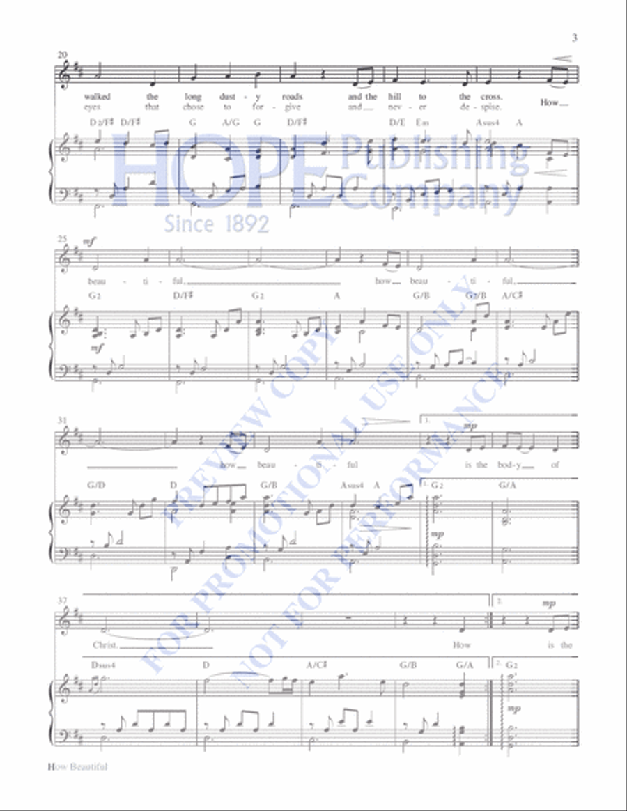 How Beautiful Choir scores gallery preview page 3