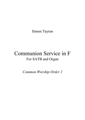 Communion Service in F (Rite A)