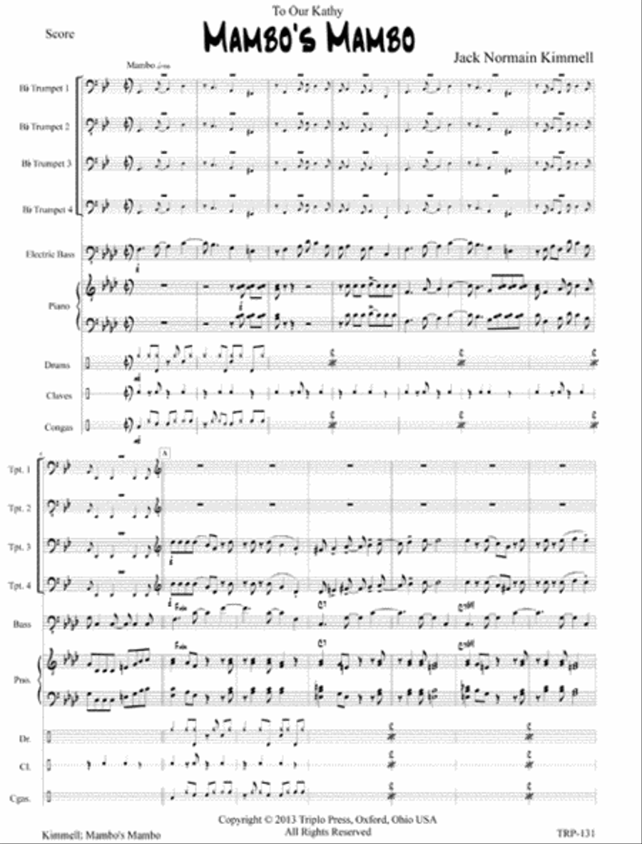 Mambo's Mambo Mambo's Mambo Small Ensemble scores gallery preview page 2