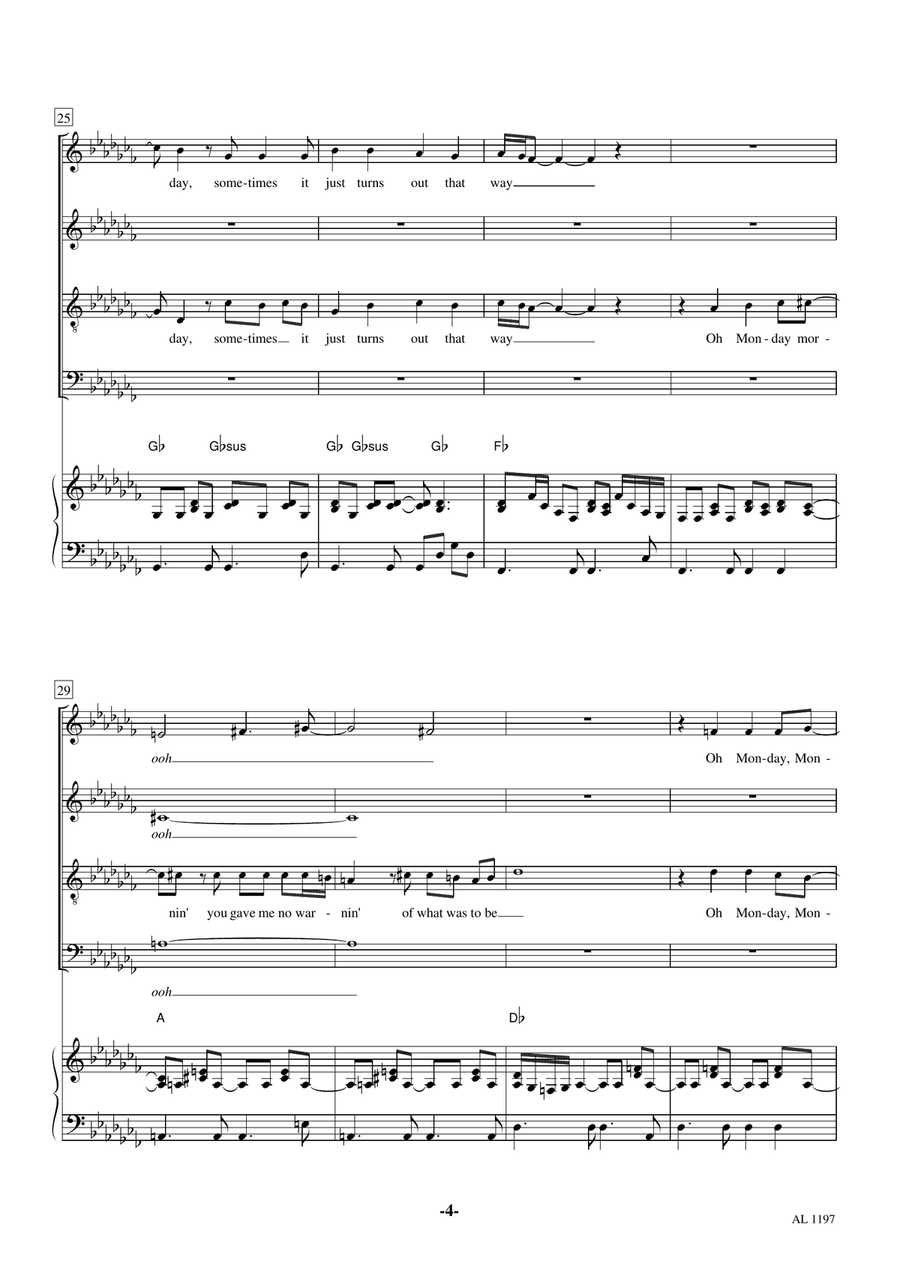Monday, Monday 4-Part scores gallery preview page 4