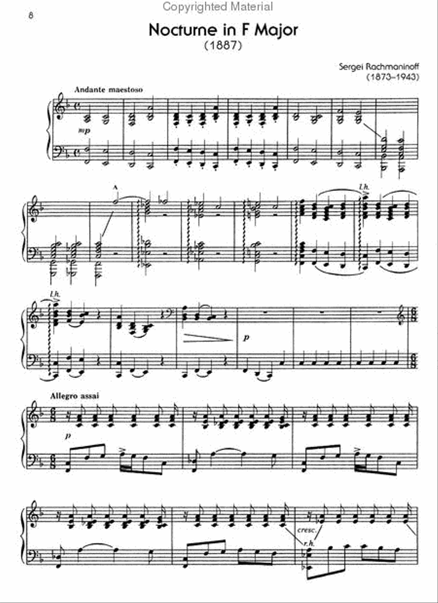 The Piano Works of Rachmaninoff, Volume 4 Piano Solo scores gallery preview page 2