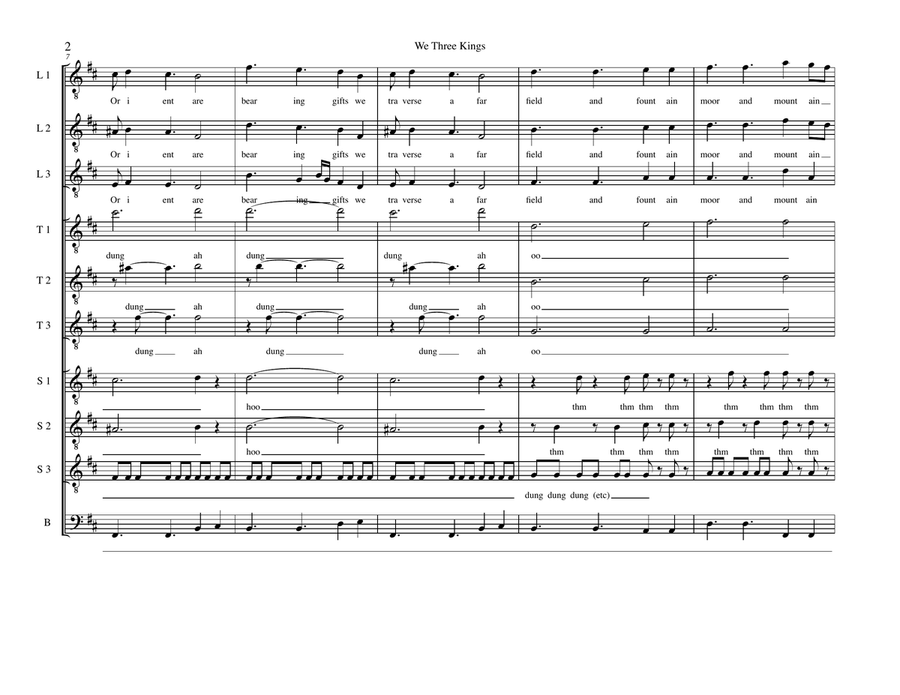 We Three Kings We Three Kings TTBB scores gallery preview page 2