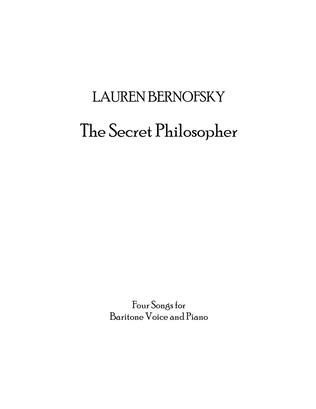The Secret Philosopher (baritone)