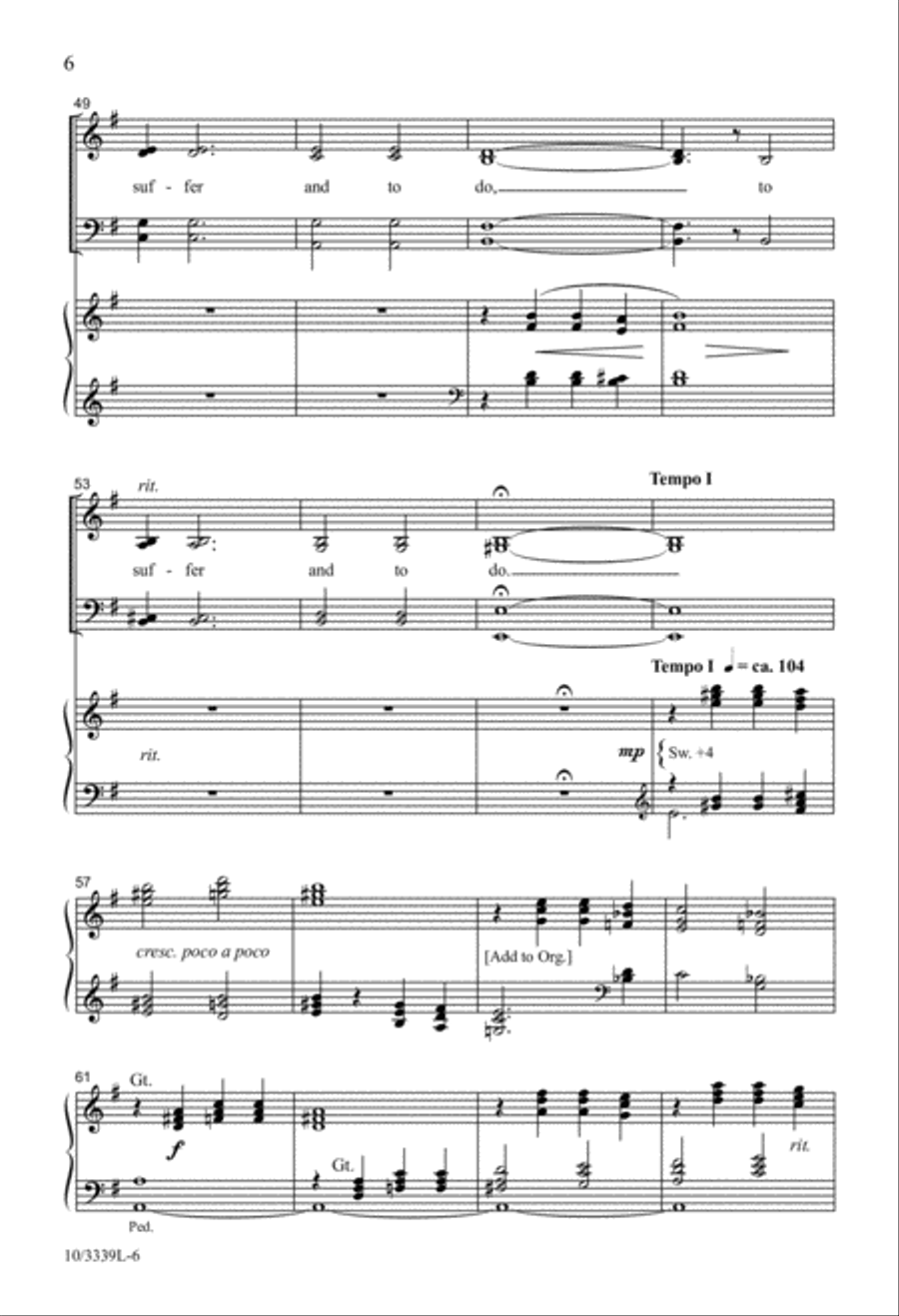 For All Your Saints, O Lord 4-Part scores gallery preview page 5