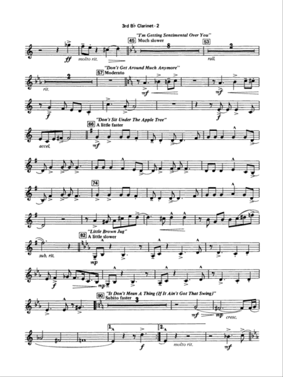 Big Band Spectacular: 3rd B-flat Clarinet Concert Band scores gallery preview page 2