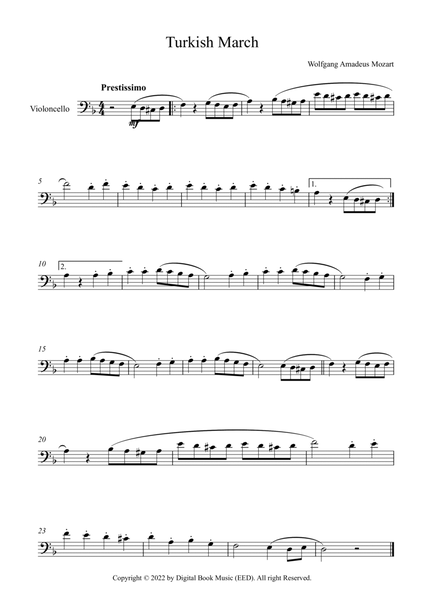 Turkish March - Wolfgang Amadeus Mozart (Cello)