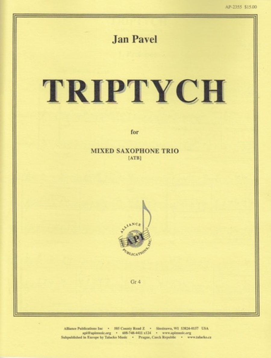 Triptych for Mixed Saxophone Trio [ATB] image number null